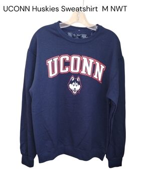 UConn Huskies Sweatshirt M Navy Collegiate NWT